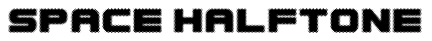 Space halftone font